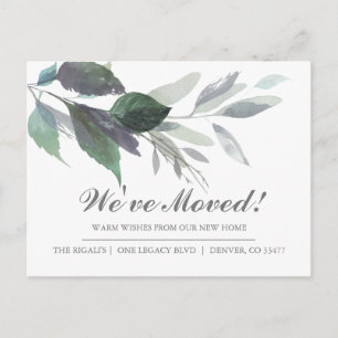 新しい住所変更の住所移動のお知らせ ポストカード