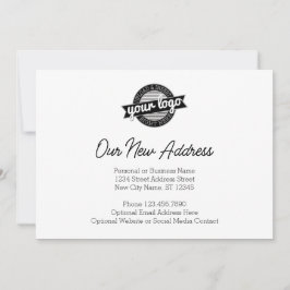 新しい住所変更カード（企業ロゴ付き） 案内状