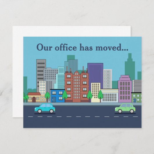 新しい住所引っ越しのお知らせ 案内状 (正面/裏面)