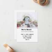 新しい住所引っ越しましたのドアの発表 ノートカード (正面/裏面インサイチュ)