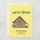 新しい住所引っ越しましたの移動案内 カード (正面)