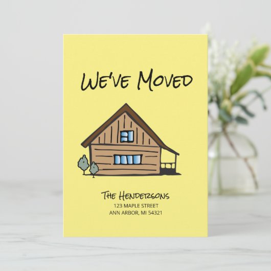 新しい住所引っ越しましたの移動案内 カード (スタンド正面)