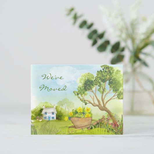 新しい住所引っ越しましたはがき 案内ポストカード (スタンド正面)