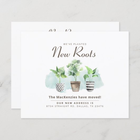 新しい住所引っ越しましたハウスのお知らせ (正面/裏面)