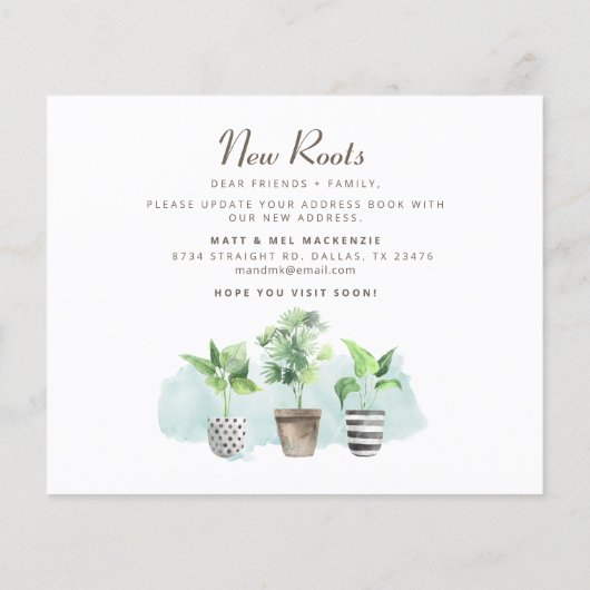 新しい住所引っ越しましたハウスのお知らせ (裏面)