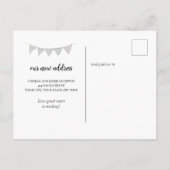 新しい住所引っ越しました水色ブラックドア ポストカード (裏面)