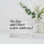 新しい住所引っ越しました犬の移動告知 ポストカード (スタンド正面)