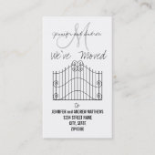 新しい住所発表への引っ越しました 名刺 (正面)