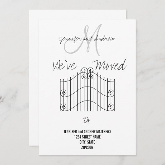 新しい住所発表への引っ越しました 案内状 (正面/裏面)
