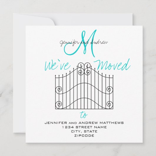 新しい住所発表への引っ越しました 案内状 (正面)