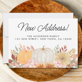新しい住所秋の移動案内 案内状