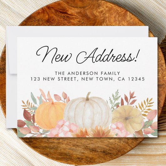 新しい住所秋の移動案内 案内状