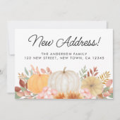 新しい住所秋の移動案内 案内状 (正面)