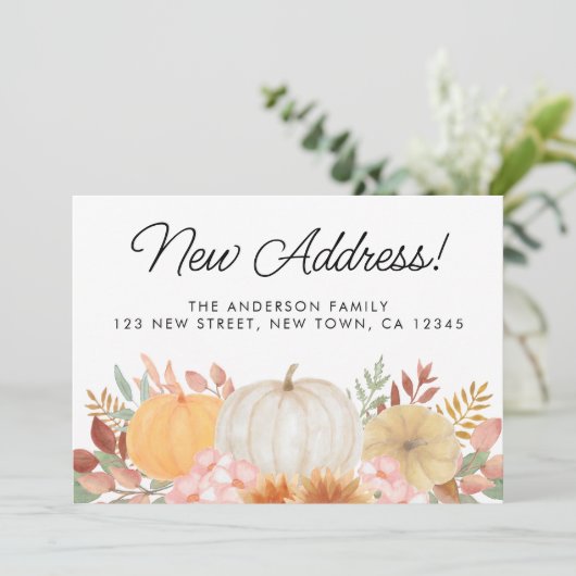 新しい住所秋の移動案内 案内状 (スタンド正面)