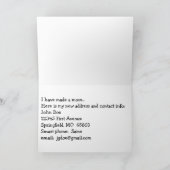 新しい住所移動ヴィンテージパック車メーリングストア カード (内部)