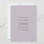 新しい住所開花の移動発表ブーケ 案内状 (裏面)