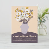 新しい住所開花の移動発表ブーケ 案内状 (スタンド正面)