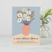 新しい住所開花の移動発表ブーケ 案内状 (スタンド正面)