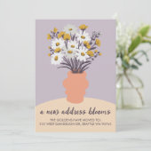 新しい住所開花の移動発表ブーケ 案内状 (スタンド正面)