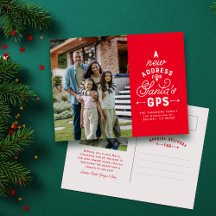 新しい住所2フォトレッドクリスマス