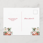 新しい住所|クリスマスフェスティバルレッドフローラ引っ越し 案内ポストカード (裏面)