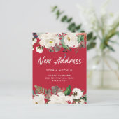 新しい住所|クリスマスフェスティバルレッドフローラ引っ越し 案内ポストカード (スタンド正面)
