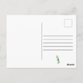 新しい住所 ジュニパーの葉 ボタニカル カリグラフィー ポストカード (裏面)