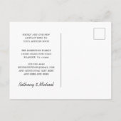 新しい住所 ダスティピンク フラワー ユーカリ 引越 案内ポストカード (裏面)