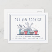 新しい住所 |ドードルハウスプランツ ポストカード (正面/裏面)