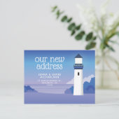 新しい住所 |ビーチ&ライトハウス ポストカード (スタンド正面)