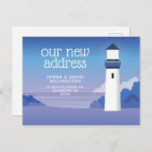 新しい住所 |ビーチ&ライトハウス ポストカード (正面/裏面)