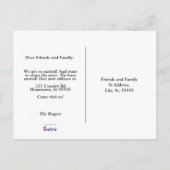 新しい住所 |ブルーカントリーハウスレッドドアスケッチ 案内ポストカード (裏面)