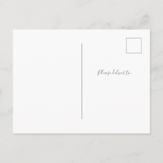 新しい住所|ユーカリの頂上の移動発表 インビテーションポストカード (裏面)