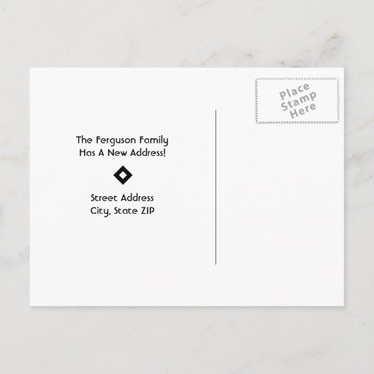 新しい住所「引っ越しました」はがき 案内ポストカード (裏面)