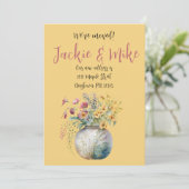 新しい住所、新しい家、家の温暖化の発表 招待状 (スタンド正面)