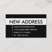 新しい住所annoucementの家鍵 名刺 (裏面)