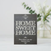 新しい住所Chalkboardポストカードを移動 案内ポストカード (スタンド正面)