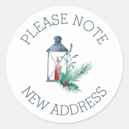 新しい住所Holly Candle Lit Lantern ラウンドシール