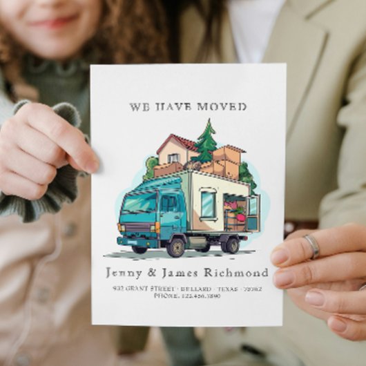 新しい住所Iトラック移動ホーム 案内状