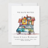 新しい住所I水彩車ホーム移動 案内状 (正面)