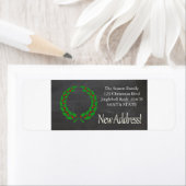 新しい住所x-masリースホリデーラベル ラベル (インサイチュ)