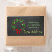 新しい住所x-masリースホリデーラベル ラベル (インサイチュ)