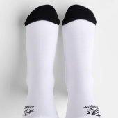 新しい体験にイエスを (黒文字) ソックス (上部)