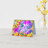 新しい信じ妖精の国スモールグリーティングカード カード (黄色い花)