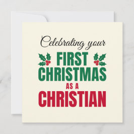 新しい信者のためのクリスチャンとしての初めてのクリスマス シーズンカード