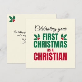 新しい信者のためのクリスチャンとしての初めてのクリスマス シーズンカード