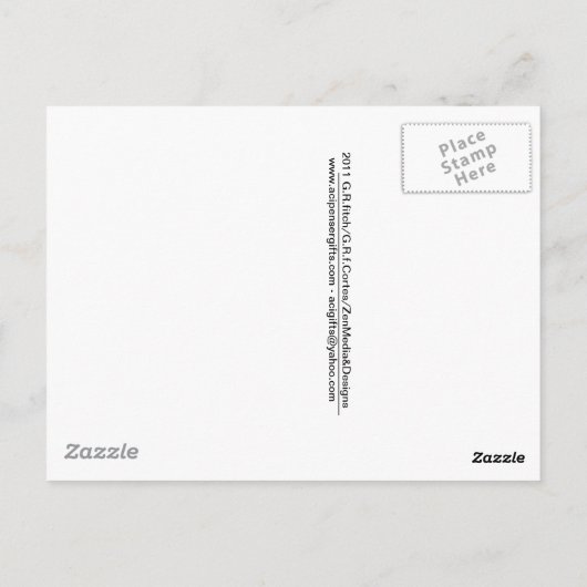 新しい先住民 – ホワイトスタージオン ポストカード (裏面)