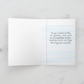 新しい先生おめでとう カード (内部)