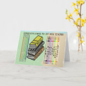 新しい先生へのお祝い カード (黄色い花)