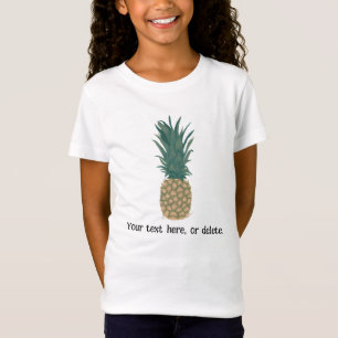 新しい全体のパイナップルTシャツにあなたのテキスト Tシャツ
